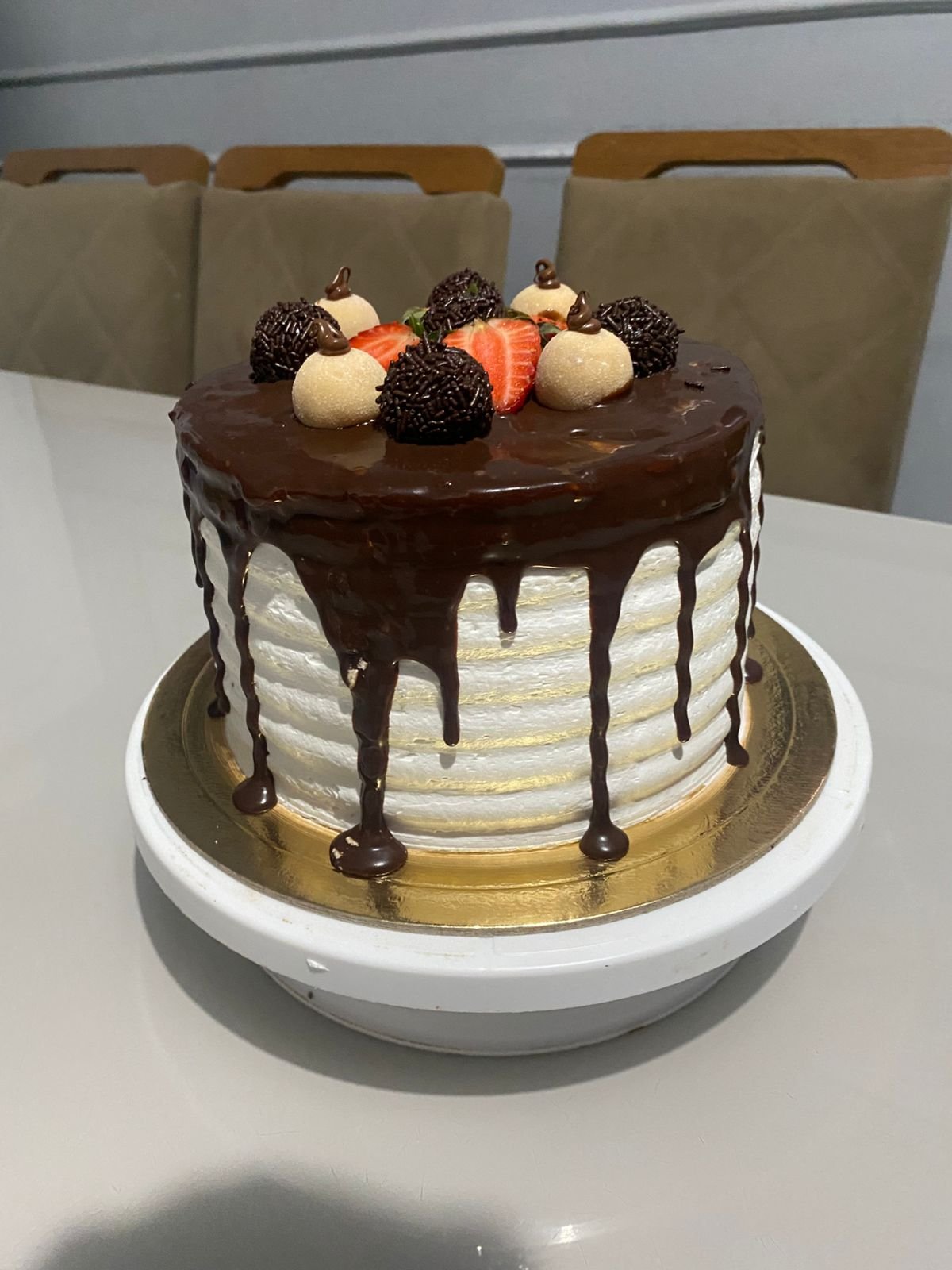 Bolo cobertura chantily